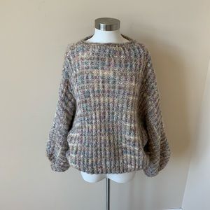 Xoni vintage hand knit crochet sweater #6174